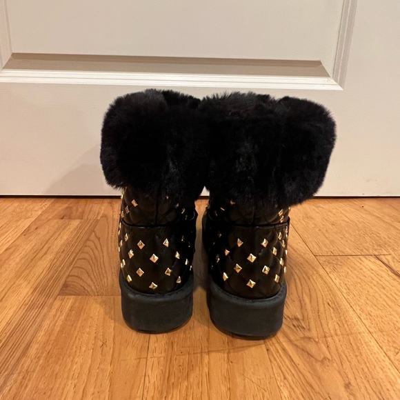 Black, jeweled boots - Picture 3 of 4